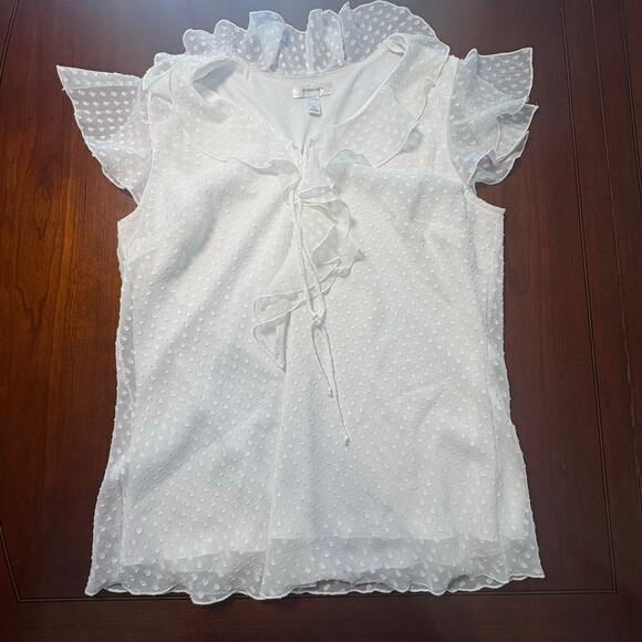 Dress Barn White Sleeveless Top - Picture 1 of 6